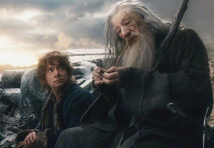 Gandalf et Bilbon à la fin de la Bataille des Cinq Armées