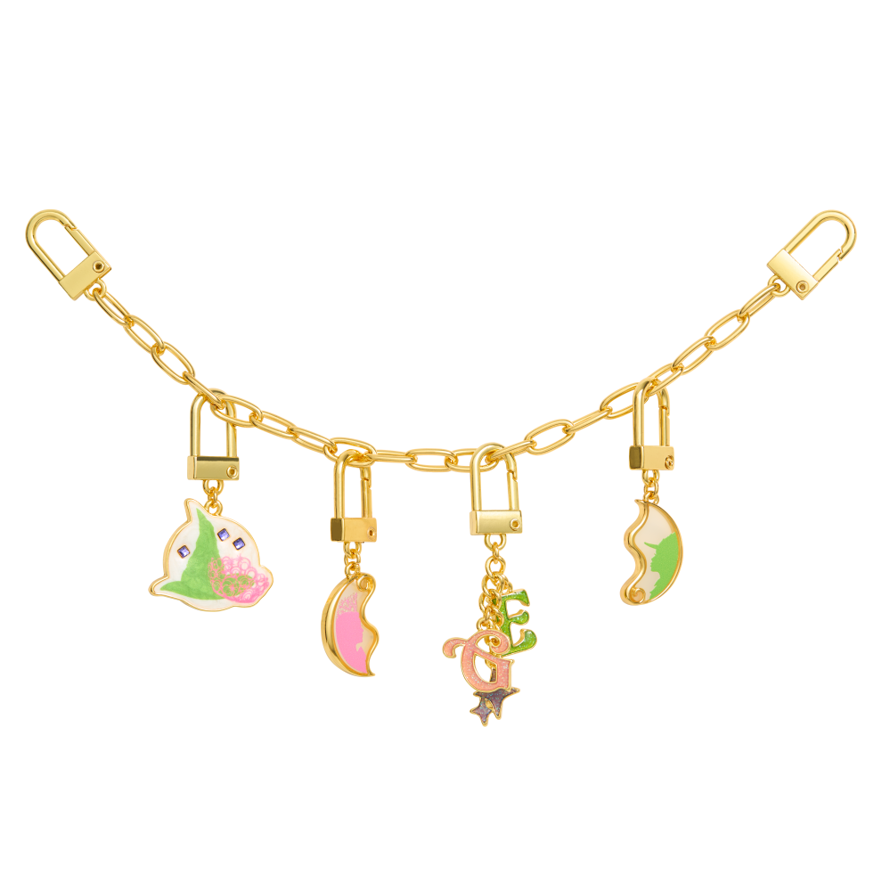 Coffret 4 charms & chaîne - Best Friends Forever - Wicked