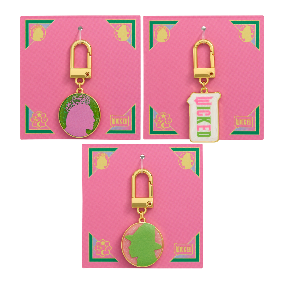 Coffret 4 charms & chaîne - Glinda & Elphaba - Wicked