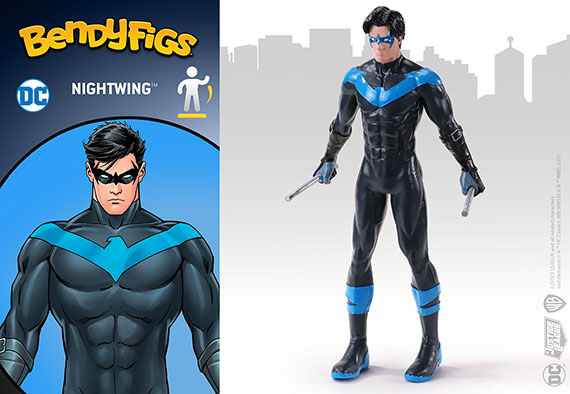 BendyFigs DC Nightwing – Action Figure Flessibile Da 17,8 Cm Con Accessori