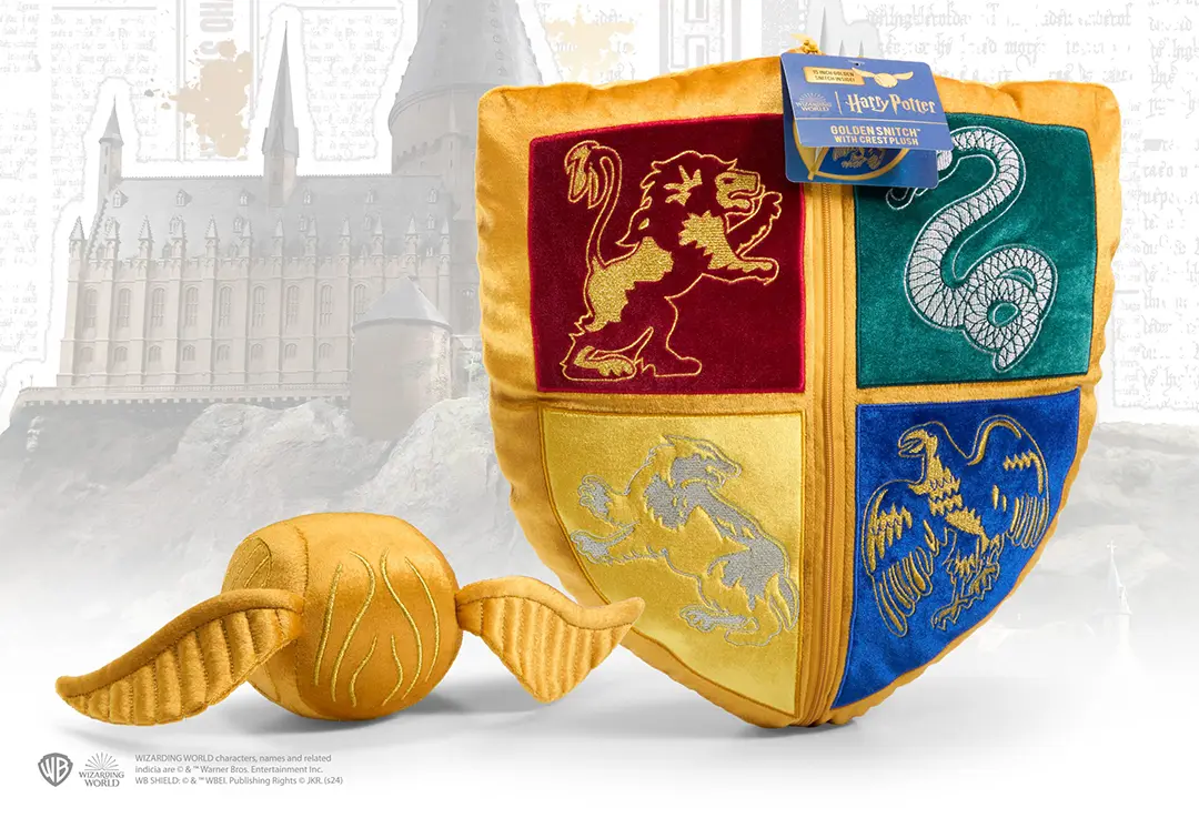 Hogwarts crest and Golden Snitch plush - Harry Potter