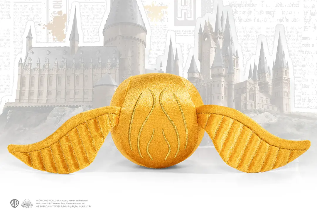Peluche escudo de Hogwarts y Snitch Dorada - Harry Potter