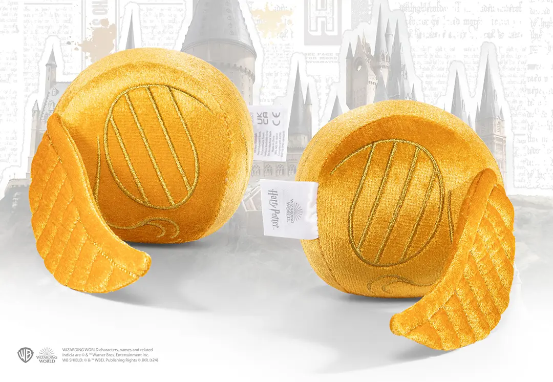 Hogwarts crest and Golden Snitch plush - Harry Potter