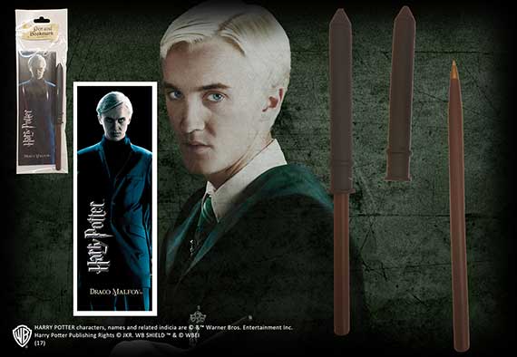 Draco Malfoy Wand Pen & Bookmark
