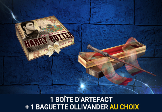 Pack boite d’artefact + baguette Ollivander