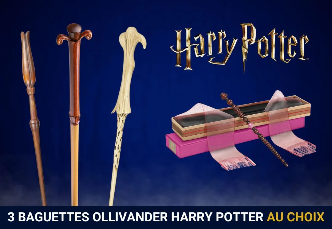 Pack 3 Ollivander Wands Harry Potter